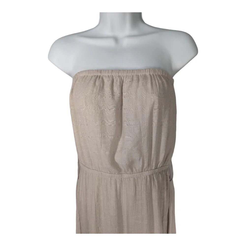 UK2LA Beige Strapless Dress Medium - Picture 3 of 10